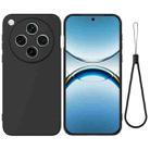 For OPPO Find X8 Pro Pure Color Liquid Silicone Shockproof Phone Case(Black) - 1