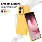 For OPPO Reno13 F 4G / 5G Pure Color Liquid Silicone Shockproof Phone Case(Yellow) - 3