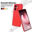 For OPPO Reno13 F 4G / 5G Pure Color Liquid Silicone Shockproof Phone Case(Red) - 3