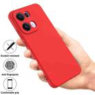 For OPPO Reno13 Pro 5G Global Pure Color Liquid Silicone Shockproof Phone Case(Red) - 2