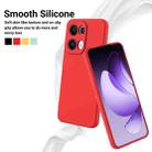For OPPO Reno13 Pro 5G Global Pure Color Liquid Silicone Shockproof Phone Case(Red) - 3