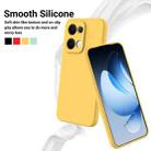 For OPPO Reno13 5G Global Pure Color Liquid Silicone Shockproof Phone Case(Yellow) - 3