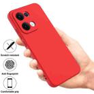 For OPPO Reno13 5G Global Pure Color Liquid Silicone Shockproof Phone Case(Red) - 2