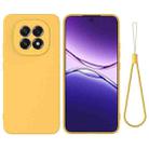 For OPPO F29 5G / A5 2025 Pure Color Liquid Silicone Shockproof Phone Case(Yellow) - 1