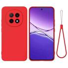 For OPPO F29 Pro 5G Pure Color Liquid Silicone Shockproof Phone Case(Red) - 1