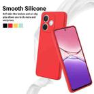 For OPPO A5 Pro 4G Pure Color Liquid Silicone Shockproof Phone Case(Red) - 3