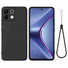 For OPPO K13 5G Solid Color Liquid Silicone Dropproof Full Coverage Phone Case(Black) - 1