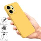 For OPPO Reno14 5G Global Solid Color Liquid Silicone Dropproof Full Coverage Phone Case(Yellow) - 2