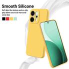 For OPPO Reno14 5G Global Solid Color Liquid Silicone Dropproof Full Coverage Phone Case(Yellow) - 3