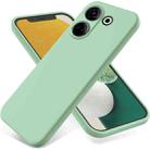 For Tecno Camon 20 Pro 4G Pure Color Liquid Silicone Shockproof Phone Case(Green) - 1