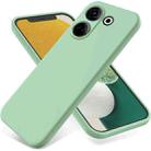 For Tecno Camon 20 4G Pure Color Liquid Silicone Shockproof Phone Case(Green) - 1