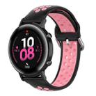 20mm Universal Sports Two Colors Silicone Replacement Strap Watchband(Black Pink) - 1