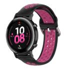 20mm Universal Sports Two Colors Silicone Replacement Strap Watchband(Black Purple) - 1