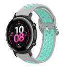 20mm Universal Sports Two Colors Silicone Replacement Strap Watchband(Grey Teal) - 1
