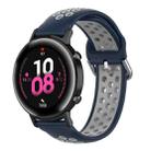 20mm Universal Sports Two Colors Silicone Replacement Strap Watchband(Midnight Blue Grey) - 1