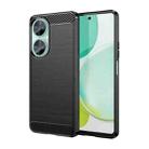 For Huawei Maimang 20 Brushed Texture Carbon Fiber TPU Phone Case(Black) - 1