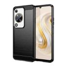 For Huawei nova Y72 Brushed Texture Carbon Fiber TPU Phone Case(Black) - 1