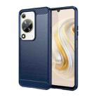 For Huawei nova Y72 Brushed Texture Carbon Fiber TPU Phone Case(Blue) - 1