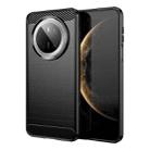 For Huawei Mate 70 Brushed Texture Carbon Fiber TPU Phone Case(Black) - 1