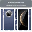 For Huawei Mate 70 Brushed Texture Carbon Fiber TPU Phone Case(Blue) - 2