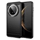 For Huawei Mate 70 Pro / 70 Pro+ Brushed Texture Carbon Fiber TPU Phone Case(Black) - 1