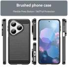 For Huawei Pura 80 5G Brushed Texture Carbon Fiber TPU Phone Case(Black) - 2