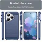 For Huawei Pura 80 5G Brushed Texture Carbon Fiber TPU Phone Case(Blue) - 2
