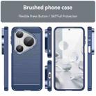 For Huawei Pura 80 Pro+ 5G Brushed Texture Carbon Fiber TPU Phone Case(Blue) - 2