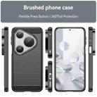 For Huawei Pura 80 Ultra 5G Brushed Texture Carbon Fiber TPU Phone Case(Black) - 2