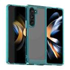 For Samsung Galaxy Z Fold5 Colorful Series Acrylic + TPU Phone Case(Transparent Blue) - 1
