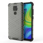 For Xiaomi Redmi Note 9 Shockproof Honeycomb PC + TPU Protective Case(Black) - 1