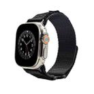 Nylon Two Section Watch Band For Apple Watch Ultra 49mm(Black) - 1