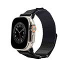 Nylon Two Section Watch Band For Apple Watch 8 45mm(Black) - 1