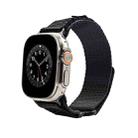 Nylon Two Section Watch Band For Apple Watch SE 2022 44mm(Black) - 1