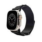 Nylon Two Section Watch Band For Apple Watch SE 2023 44mm(Black) - 1