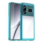 For Realme GT5 Colorful Series Acrylic Hybrid TPU Phone Case(Transparent Blue) - 1