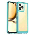 For Realme Note 50 Colorful Series Acrylic Hybrid TPU Phone Case(Transparent Blue) - 1