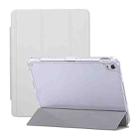 For iPad Pro 11 2022 / 2021 / 2020 3-Fold Lock Buckle Leather Smart Tablet Case(Grey) - 1