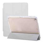 For iPad 10.2 2021 / 2020 / 10.5 3-Fold Lock Buckle Leather Smart Tablet Case(Grey) - 1