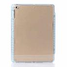 For iPad Air / Air 2 / 9.7 2017 / 2018 3-Fold Lock Buckle Leather Smart Tablet Case(Sky Blue) - 3