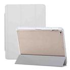 For iPad Air / Air 2 / 9.7 2017 / 2018 3-Fold Lock Buckle Leather Smart Tablet Case(Grey) - 1