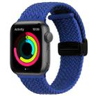 Magnetic Fold Clasp Woven Watch Band For Apple Watch 8 41mm(Blue) - 1