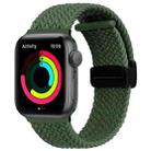 Magnetic Fold Clasp Woven Watch Band For Apple Watch 8 41mm(Green) - 1