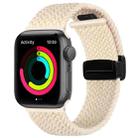 Magnetic Fold Clasp Woven Watch Band For Apple Watch 8 41mm(Starlight Color) - 1