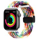 Magnetic Fold Clasp Woven Watch Band For Apple Watch 8 45mm(Rainbow Color) - 1