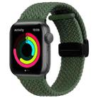 Magnetic Fold Clasp Woven Watch Band For Apple Watch 8 45mm(Green) - 1