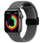 Magnetic Fold Clasp Woven Watch Band For Apple Watch 6 44mm(Grey) - 1