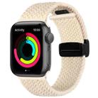 Magnetic Fold Clasp Woven Watch Band For Apple Watch SE 2023 44mm(Starlight Color) - 1