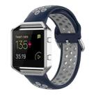 For Fitbit Versa 2 / Versa / Versa Lite / Blaze 23mm Sports Two Colors Silicone Replacement Strap Watchband(Midnight Blue Grey) - 1