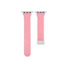 Sheepskin Texture Magnetic Folding Buckle Watch Band For Apple Watch SE 2023 44mm(Pink) - 1
